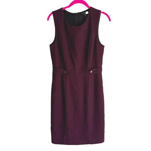 Banana Republic Dresses & Skirts - BANANA REPUBLIC Plum Purple Wool Blend Sleeveless Ladies Sheath Dress, 6